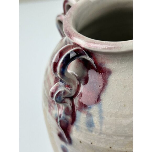 Everton Artist Signed Pottery Art Vase Handmade Eclectic 7.5" READ - Picture 16 of 16